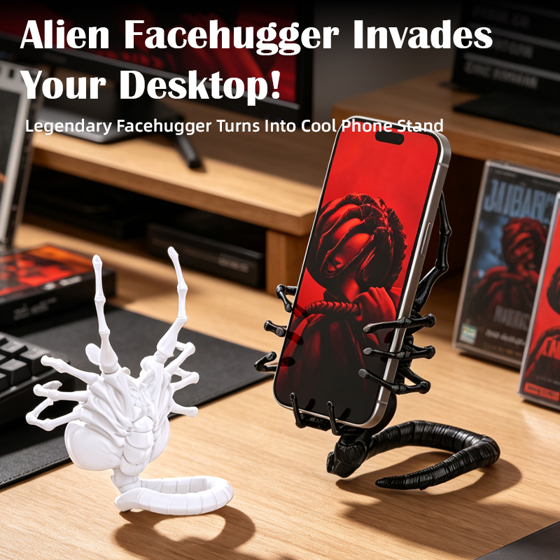 Office Tech Setup - Sci-Fi Phone Stand Compatible for Large