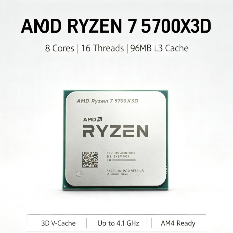 AMD Ryzen 7 5700X3D Desktop Bu - Amd Cpu Ryzen 7 recension och pris