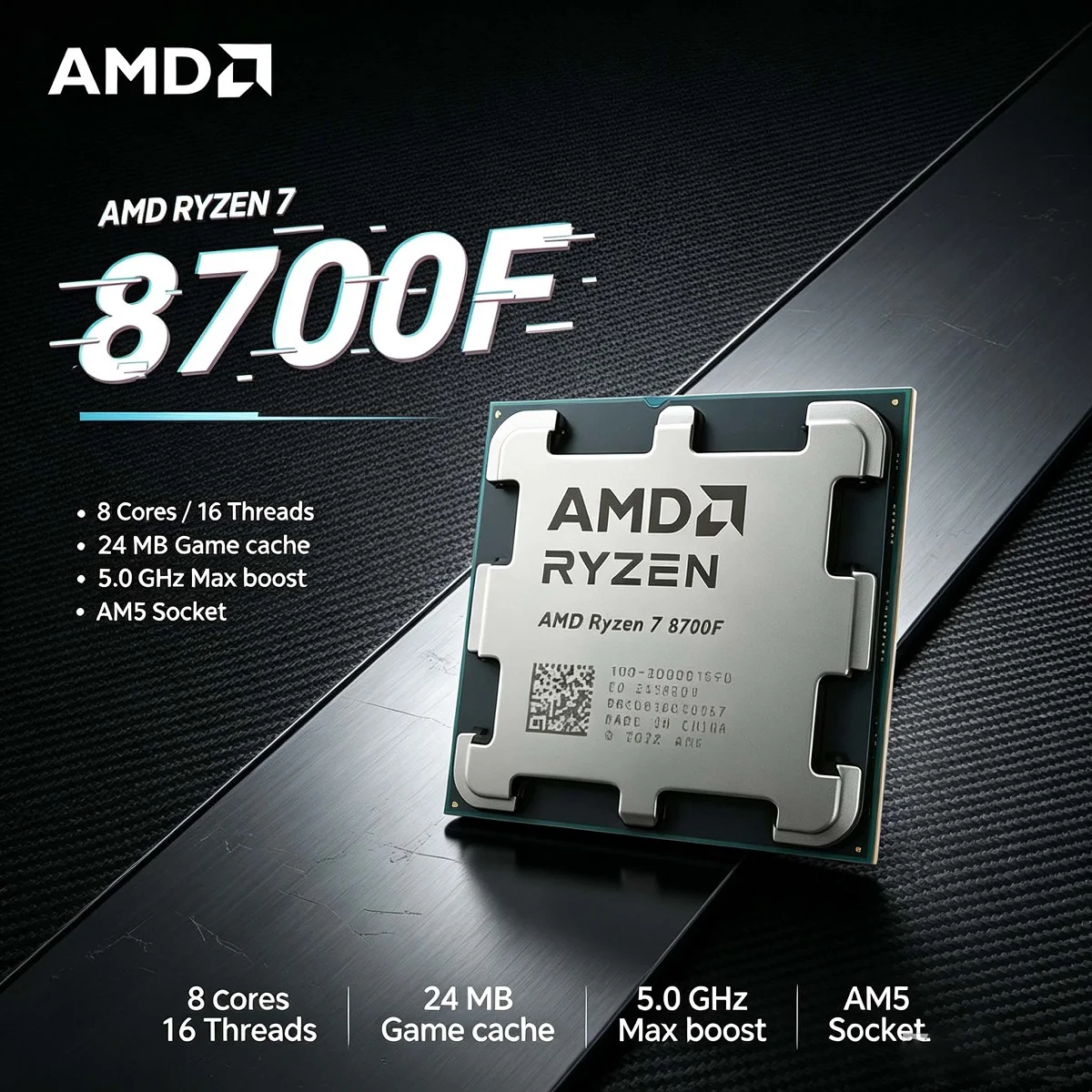 AMD R7 8700F Ryzen 7 8700F CPU - Amd Cpu Ryzen 7 recension och pris