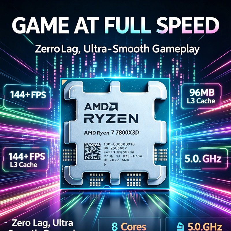 Ryzen 7 7800X3D Gaming CPU 8‑C - Amd Cpu Ryzen 7 recension och pris