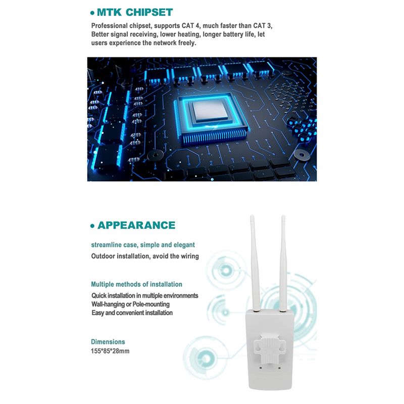 SWXF POE Outdoor Waterproof LT - 4G Lte Router Sim recension och pris