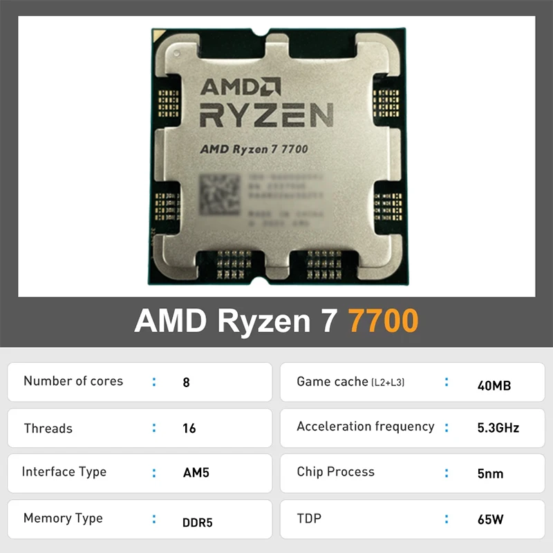 AMD Ryzen 7 7700 R7 7700 CPU 8 - Amd Cpu Ryzen 7 recension och pris