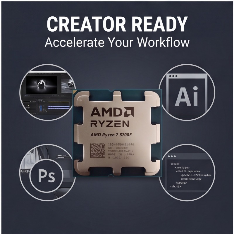 AMD Ryzen 7 8700F Desktop CPU  - Amd Cpu Ryzen 7 recension och pris