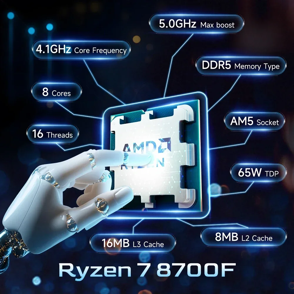 AMD Ryzen 7 8700F R7 8700F CPU - Amd Cpu Ryzen 7 recension och pris