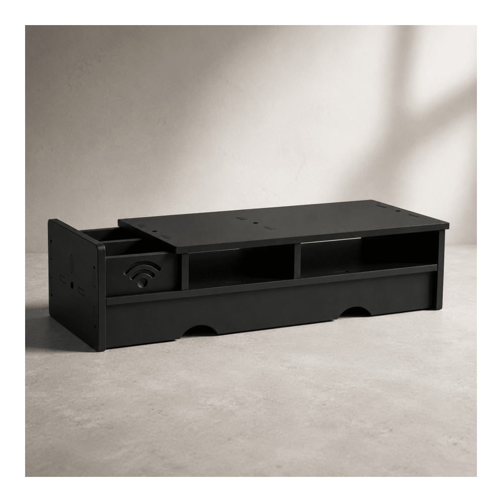 Black Matte WiFi Router Storag - Office Tech Setup recension och pris