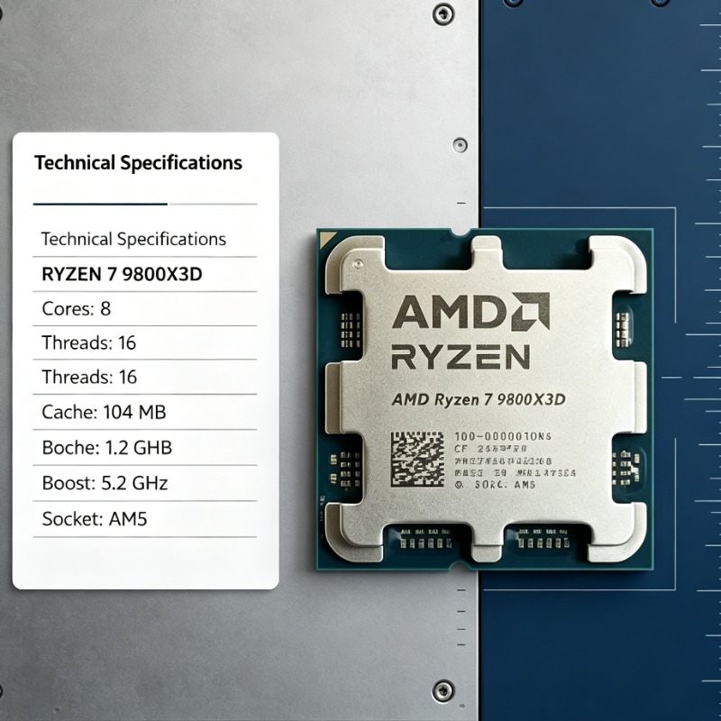 AMD Ryzen 7 9800X3D Desktop As - Amd Cpu Ryzen 7 recension och pris