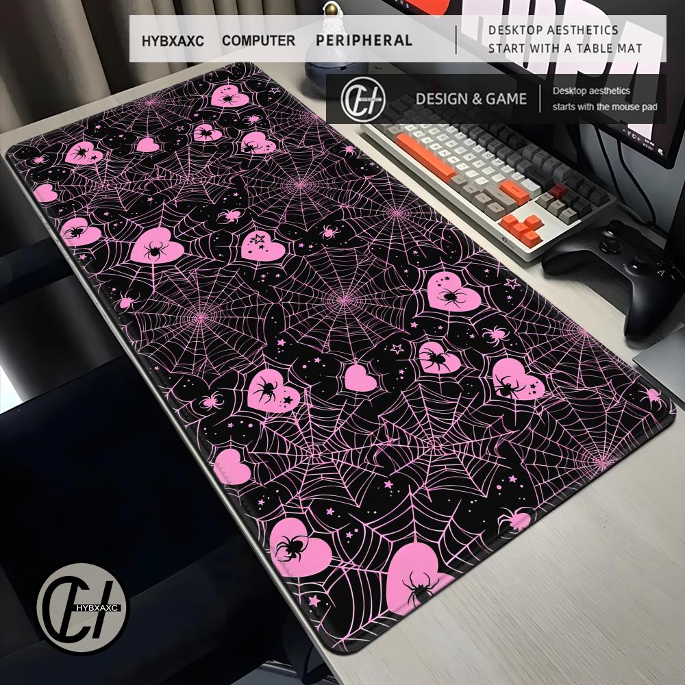 90x40 White or Pink Spiderweb  - Office Tech Setup recension och pris